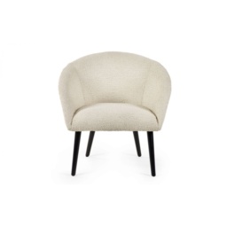 Julian Bowen Amari Boucle Accent Chair - Ivory - thumbnail 3
