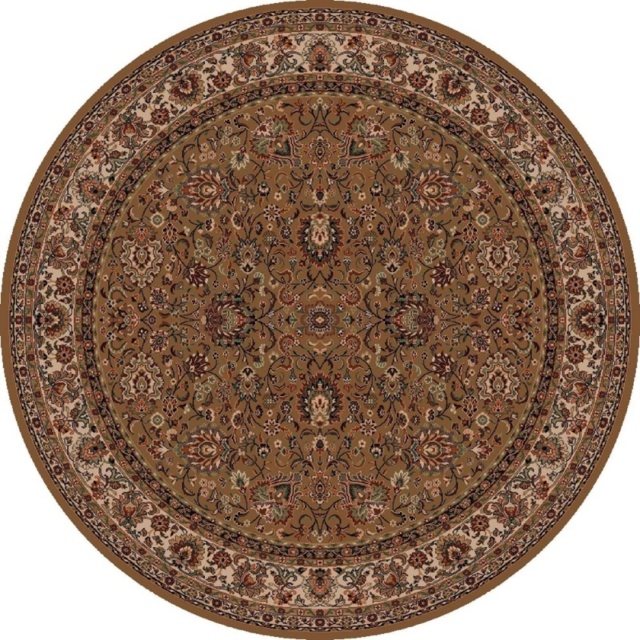Mastercraft 4362/600 Kashqai Round Rug - Olive Green - 200cm Circle