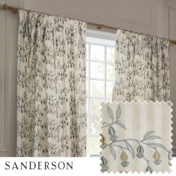 Sanderson Chinese Lanterns Pencil Pleat Curtains - Linen - 167cm x 228cm - thumbnail 2