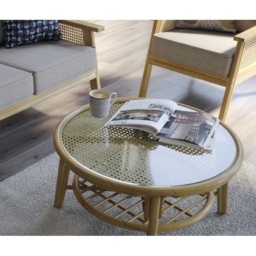 Daro Dingley 80cm Glass Top Round Coffee Table - thumbnail 6