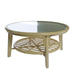 Daro Dingley 80cm Glass Top Round Coffee Table - thumbnail 2