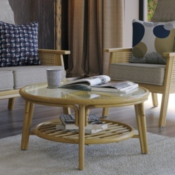 Daro Dingley 80cm Glass Top Round Coffee Table - thumbnail 5