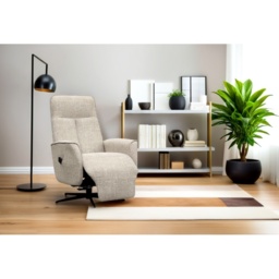 G Plan Odense Elevate Chair with Headrest - Fabric Grade W - Polished Base - No - thumbnail 6