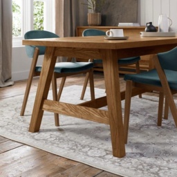 Brandon Rustic Oak 4-6 Seater Extending Dining Table - thumbnail 3