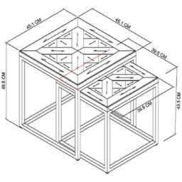 Vancouver Fumed Oak Nest Of Lamp Tables - thumbnail 5