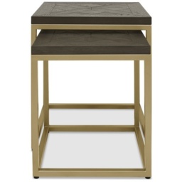 Vancouver Fumed Oak Nest Of Lamp Tables - thumbnail 3