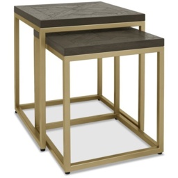 Vancouver Fumed Oak Nest Of Lamp Tables - thumbnail 2