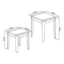 Jasper Oak Nest Of Tables - thumbnail 5