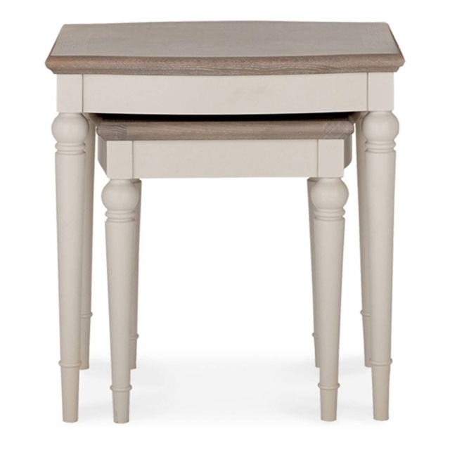 Montreal Nest of Tables - Grey Washed Oak and Soft Grey - image 1