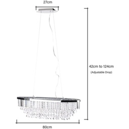 BHS Paladina Diner Pendant Ceiling Light - Chrome - thumbnail 4