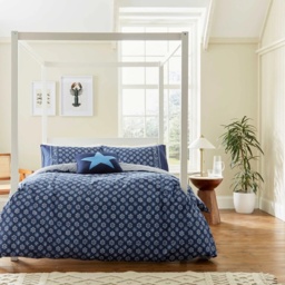 Helena Springfield Tobay Duvet Set - Cobalt Blue and Navy - Super King - thumbnail 2