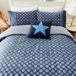 Helena Springfield Tobay Duvet Set - Cobalt Blue and Navy - Super King - thumbnail 1