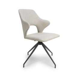 Scott Fabric Dining Chair - Natural - thumbnail 2