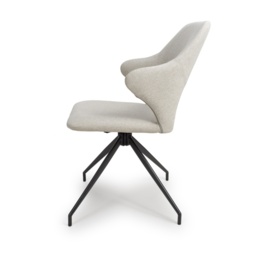 Scott Fabric Dining Chair - Natural - thumbnail 4