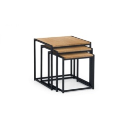 Julian Bowen Tribeca Nest Of 3 Tables - Euro Oak - thumbnail 2
