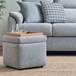 G Plan Spencer Fabric Storage Footstool - Grade B - thumbnail 1