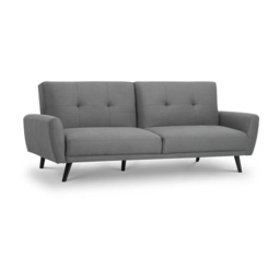 Julian Bowen Monza Fabric Sofa Bed - Grey - thumbnail 1