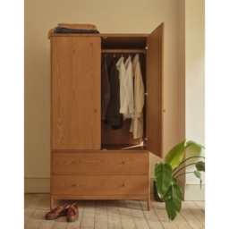 Ercol Salina Two Drawer Double Wardrobe