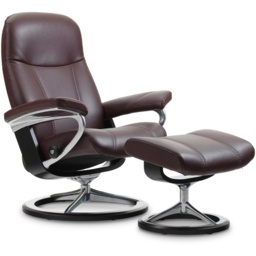Stressless Consul Chair With Signature Base - Large - Fabric - With Footstool - thumbnail 4