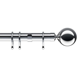 Speedy Nikola Fixed Metal Curtain Pole Set - 28mm - Antique Brass - 300cm - thumbnail 2
