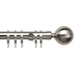 Speedy Nikola Fixed Metal Curtain Pole Set - 28mm - Antique Brass - 300cm - thumbnail 3