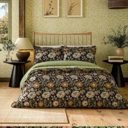 Morris and Co Blackthorn Duvet Set - Pink and Rose - Super King - thumbnail 1