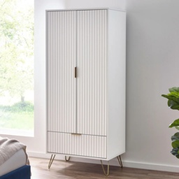 Julian Bowen Murano 2 Door 1 Drawer Wardrobe - Matt White