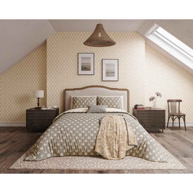 Helena Springfield Woodland Trellis Duvet Set - Graphite/Copper - King - image 1