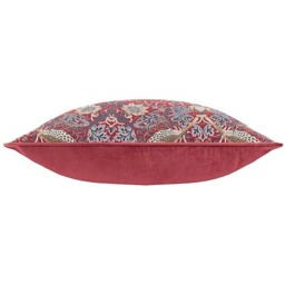 Morris and Co Strawberry Thief Jacquard Feather Cushion 55cm - Berry - thumbnail 5
