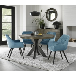 Winnipeg Fumed Oak 125cm Dining Table - thumbnail 4
