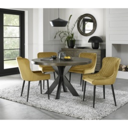 Winnipeg Fumed Oak 125cm Dining Table - thumbnail 1