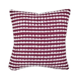 Catherine Lansfield Stab Stitch Cushion 43cm - Plum - thumbnail 2