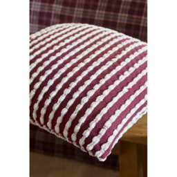 Catherine Lansfield Stab Stitch Cushion 43cm - Plum - thumbnail 3