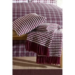 Catherine Lansfield Stab Stitch Cushion 43cm - Plum - thumbnail 5