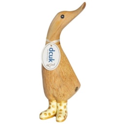 DCUK Gold Spotty Welly Duckling - thumbnail 1