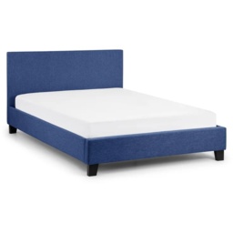 Julian Bowen Rialto Bed - Dark Blue Linen - 135cm Double - thumbnail 3