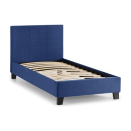 Julian Bowen Rialto Bed - Dark Blue Linen - 135cm Double - thumbnail 4