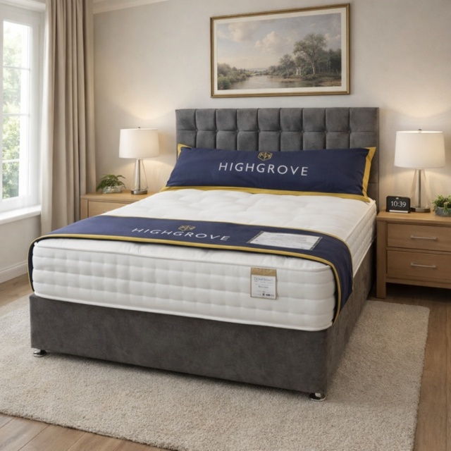 Highgrove Brixton Mattress and Divan Set - 150cm King - 4 Drawers - image 1