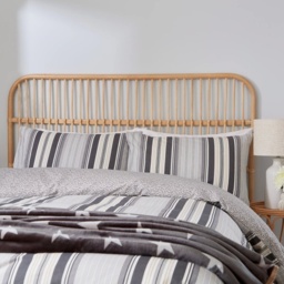 Helena Springfield Beach House Stripe Duvet Set - Linen/Grey - Super King - thumbnail 2