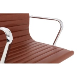 Julian Bowen Gio Office Chair - Brown and Chrome - thumbnail 3