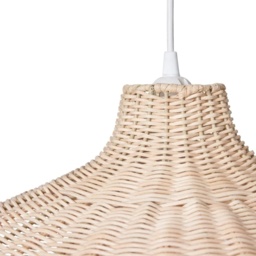 BHS Percy Wavy Rattan Easyfit Light Shade 50cm - Natural - thumbnail 3