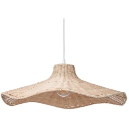 BHS Percy Wavy Rattan Easyfit Light Shade 50cm - Natural - thumbnail 2
