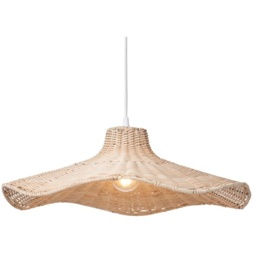 BHS Percy Wavy Rattan Easyfit Light Shade 50cm - Natural - thumbnail 1