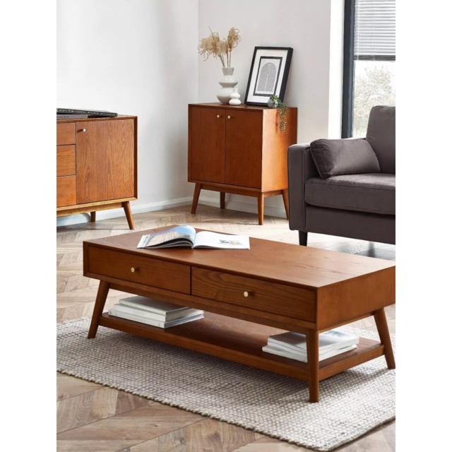Julian Bowen Lowry Rectangular 4 Drawer Coffee Table - image 1