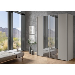 Wiemann Darwin Sliding 2 Door Wardrobe - 150cm - 2 Wood / Mirrored Doors - thumbnail 5