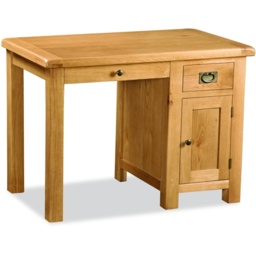 Ascot Rustic Oak Single Desk - thumbnail 2