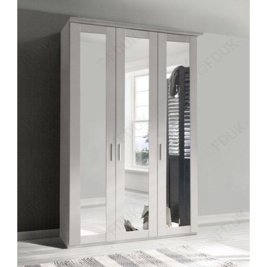 Wiemann Cambridge 3 Door 1 Mirrored Door Wardrobe - Finish - image 1
