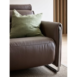Stressless Emily 2 Seater Power Recliner Sofa With Steel Arms - Noblesse Leather - thumbnail 6