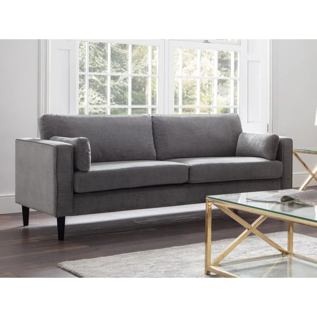 Julian Bowen Hayward 3 Seater - Grey Chenille Fabric - image 1