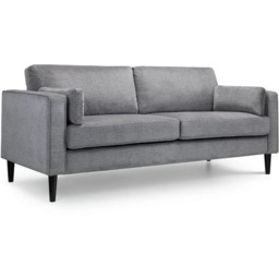 Julian Bowen Hayward 3 Seater - Grey Chenille Fabric - thumbnail 4
